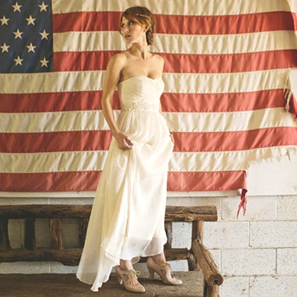 🆕️JCREW Ivory Champagne Silk Chiffon Formal Wedding Gown Bridesmaid Dress 20 - Picture 6 of 12